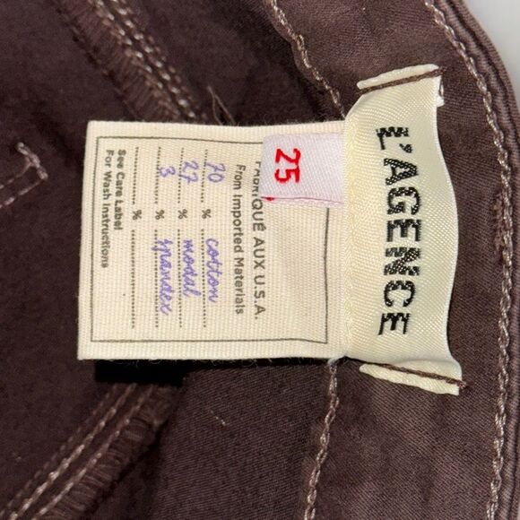 L’agence Margot High Rise Skinny Taille Haute Etroit in Coco Size 25 - Picture 5 of 11